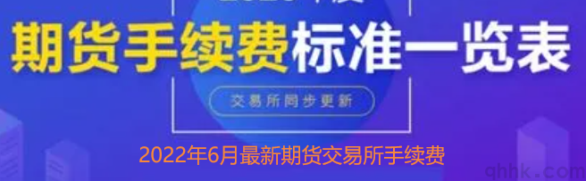 2022年6月最新期貨交易所手續費一覽表(圖1)